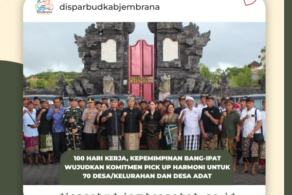 100 Hari Kerja, Jembrana Wujudkan Komitmen Pick Up Harmoni untuk 70 Desa/Kelurahan dan Desa Adat